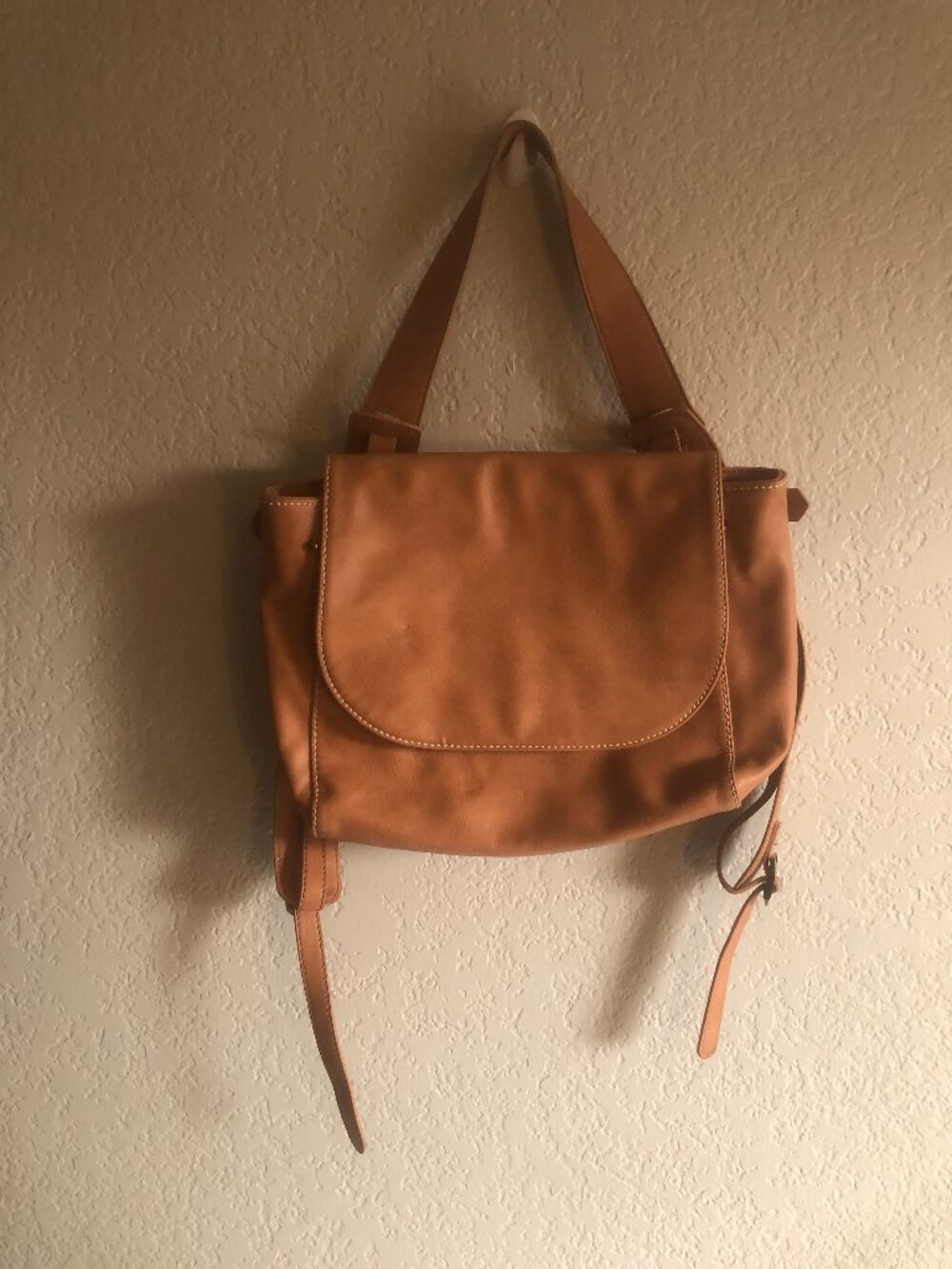 Universal Thread Tan Faux Leather Shoulder Bag Backpack